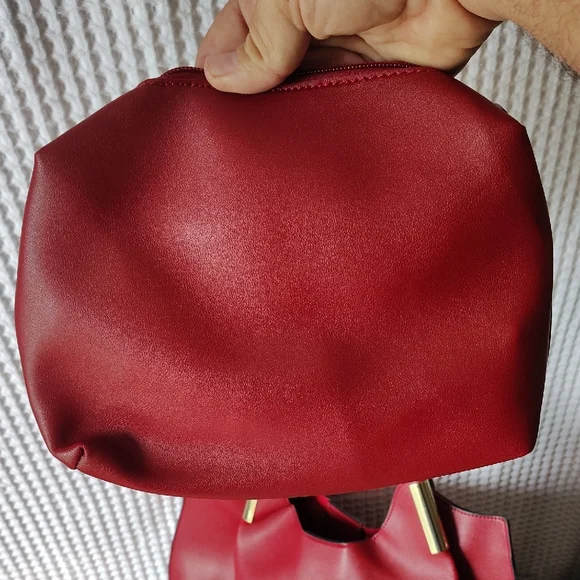 Vintage Kathy Ireland Burgundy Shoulder Bag NWT - Picture 12 of 13